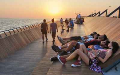 Gorgeous BostanlÄ± Bridge doubles as public park, designed for sunset watching