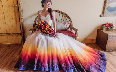 Dip Dye Wedding Dress Trend Will Make Your Big Day More Colorful