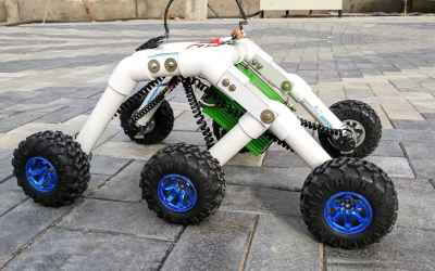 How to Make a Rocker bogie Robot at Home - Stair climbing car